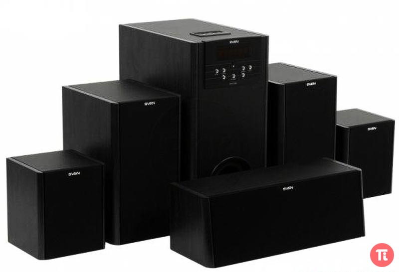 Купить Колонки SVEN IHOO T100U Black (5колонок +Subwoofer,дерево, ПДУ, FM.. Купить Колонки SVEN IHOO T100U Black (5колонок +Subwoofer,дерево, ПДУ, FM..