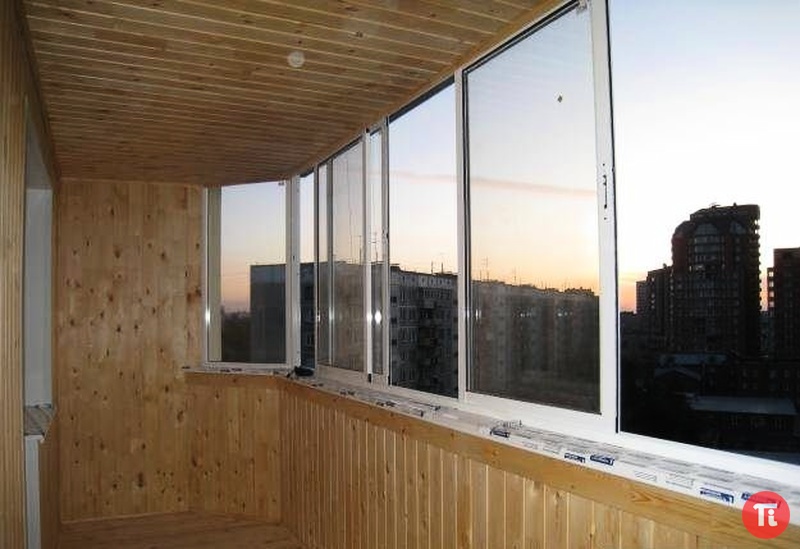 Остекление балконов, лоджий. обшивка евровагонкой..