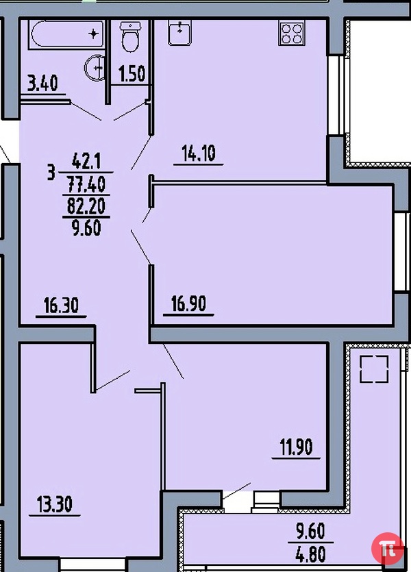 Купить 3х комнатную квартиру в калуге